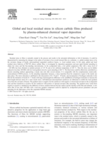 Global and local residual stress in silicon carbide films produced by plasma-enhanced chemical vapor deposition
