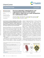Structure-dependent magnetoelectric and magnetothermal effects of MOF-derived zero-valence cobalt and iron oxide nanoparticles on a carbonaceous matrix
