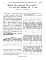 Bonding mechanism of electroless Ni-P film with AlN substrate and Cu foil