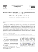 Crystal growth of Bi2(SrxCa3-x)Cu 2Oy with traveling solvent floating zone method