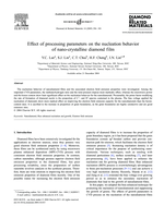 Effect of processing parameters on the nucleation behavior of nano-crystalline diamond film