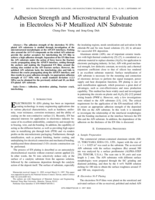 Adhesion strength and microstructural evaluation in electroless Ni-P metallized A1N substrate