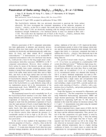 Passivation of GaAs using (Ga2O3)1 - x(Gd2O3)x, 0≤x≤1.0 films