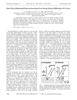 Direct three-dimensional patterson inversion of low-energy electron diffraction I(E) curves