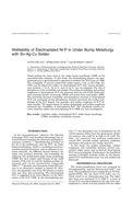 Wettability of electroless Ni in the under bump metallurgy with lead free solder