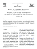 Properties and thermal stability of porous organic low-dielectric-constant materials