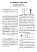 Reversible Sequential Element Designs