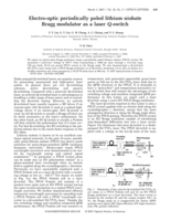 Electro-optic periodically poled lithium niobate Bragg modulator as a laser Q-switch