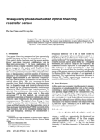 Triangularly phase-modulated optical fiber ring resonator sensor