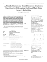 A greedy branch-and-bound inclusion-exclusion algorithm for calculating the exact multi-state network reliability