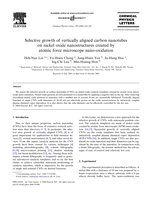 Selective growth of vertically aligned carbon nanotubes on nickel oxide nanostructures created by atomic force microscope nano-oxidation