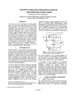 On finite-precision implementation of a decoder for turbo codes