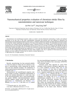 Nanomechanical properties evaluation of chromium nitride films by nanoindentation and nanowear techniques