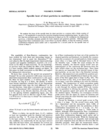 Specific heat of ideal particles in multilayer systems