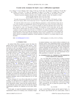 Crystal cavity resonance for hard x rays: A diffraction experiment