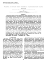 Phase time and envelope time in time-distance analysis and acoustic imaging