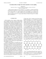 Correlation effects of single-wall carbon nanotubes in weak coupling
