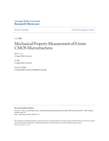 Mechanical property measurement of 0.5-μm CMOS microstructures
