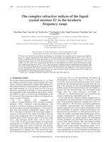 The complex refractive indices of the liquid crystal mixture E7 in the terahertz frequency range