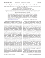 Controlling the carrier-envelope phase of Raman-generated periodic waveforms