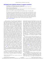 InN-based anion selective sensors in aqueous solutions