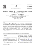 Growth of Bi2Sr2Ca1-xPrxCu 2Oy single crystals by traveling solvent floating zone method
