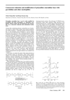 Concurrent reduction and modification of polyaniline emeraldine base with pyrrolidine and other nucleophiles