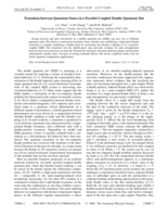 Transition between quantum states in a parallel-coupled double quantum dot