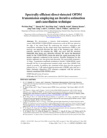 Spectrally efficient direct-detected OFDM transmission employing an iterative estimation and cancellation technique