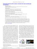 Enhanced chemical shift of carbon nanotube from laser assisted gas incorporation