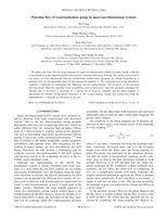 Potential flow of renormalization group in quasi-one-dimensional systems