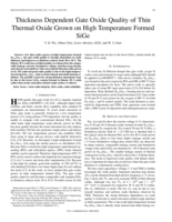 Thickness dependent gate oxide quality of thin thermal oxide grown on high temperature formed SiGe
