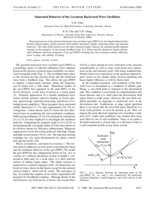 Saturated behavior of the gyrotron backward-wave oscillator