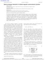 Spiral exchange interaction in diluted magnetic semiconductor junction