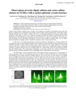 Observations of cavity dipole solitons and vortex soliton clusters in VCSELs with a surface photonic crystal structure