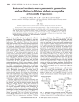 Enhanced terahertz-wave parametric generation and oscillation in lithium niobate waveguides at terahertz frequencies