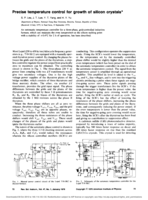 Precise temperature control for growth of silicon crystals