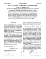 Effect of mass discontinuity in the Wigner theory of resonant-tunneling diodes