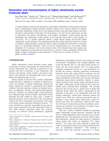 Generation and characterization of highly vibrationally excited molecular beam