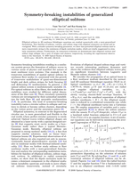 Symmetry-breaking instabilities of generalized elliptical solitons