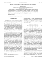 Probing nonstandard top-quark couplings using spin correlation