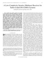 A low-complexity iterative multiuser receiver for turbo-coded DS-CDMA systems