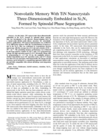 Nonvolatile memory with TiN nanocrystals three-dimensionally embedded in Si3N4 formed by spinodal phase segregation