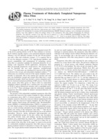 Plasma treatments of molecularly templated nanoporous silica films