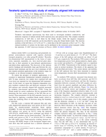 Terahertz spectroscopic study of vertically aligned InN nanorods