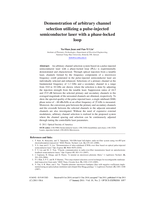 Demonstration of arbitrary channel selection utilizing a pulse-injected semiconductor laser with a phase-locked loop
