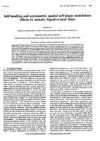 Self-bending and asymmetric spatial self-phase modulation effects in nematic liquid-crystal films