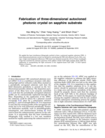 Fabrication of three-dimensional autocloned photonic crystal on sapphire substrate