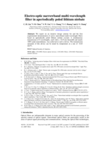 Electro-optic narrowband multi-wavelength filter in aperiodically poled lithium niobate