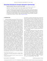 Gas-phase femtosecond transient absorption spectroscopy